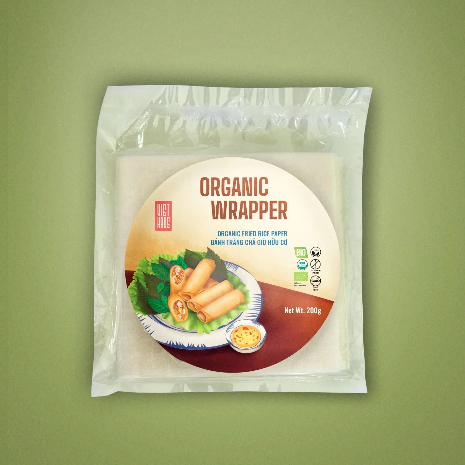 Bio-Reispapier, gebraten, 200 g – Viet Haus Organic