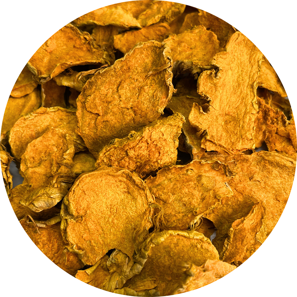 Dried organic turmeric slices from Vietnam