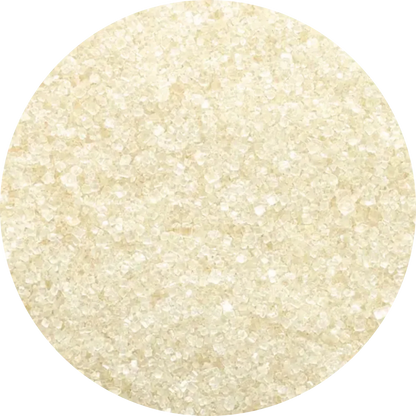 Light golden organic cane sugar with a fine crystalline texture and a natural unrefined finish